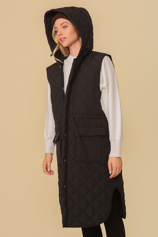 Haileys Hooded Oversized Vest Jacket by Timing