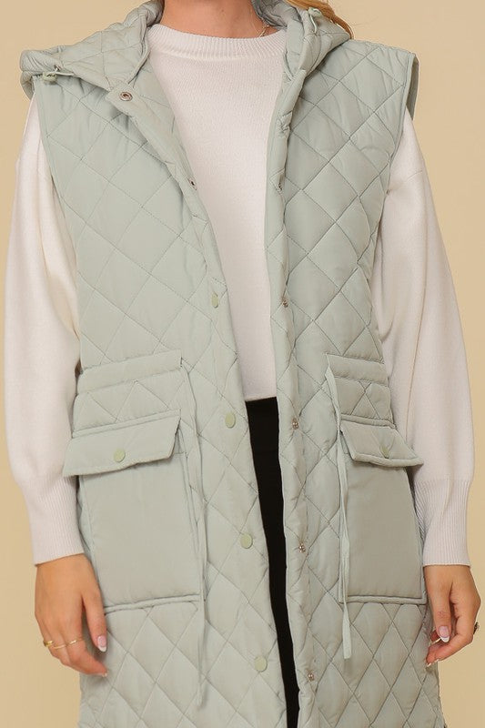 Haileys Hooded Oversized Vest Jacket by Timing