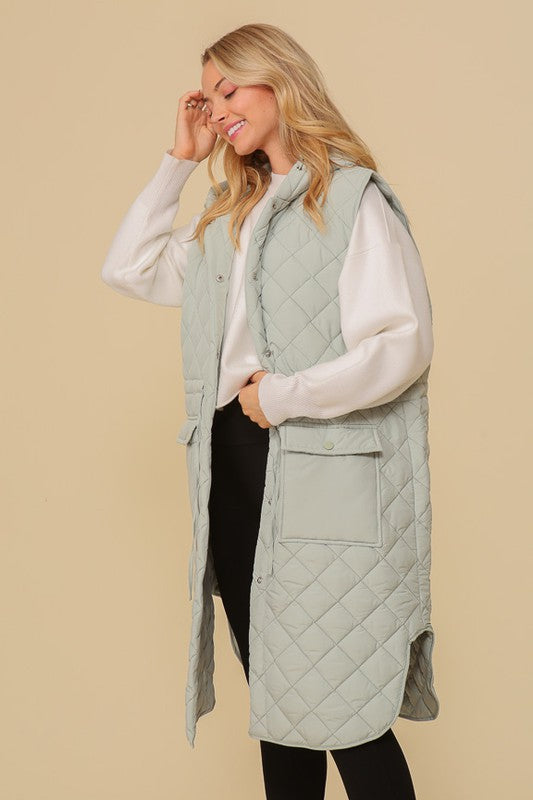 Haileys Hooded Oversized Vest Jacket by Timing