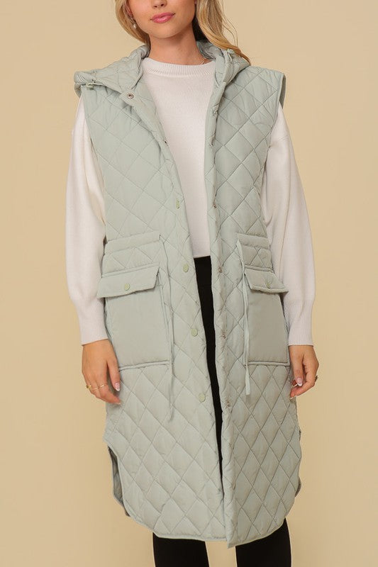 Haileys Hooded Oversized Vest Jacket by Timing