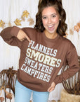 Flannels, Smores, Sweaters Chenille Sweatshirt