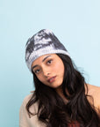 Leto Accessories Tie Dye Cable Knit Beanie