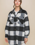 Love Tree Plaid Bust Pocket Shacket