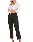 Zenana Stretch Pull on Crepe Pant - My Pampered Life Seattle