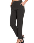 Zenana Stretch Pull on Crepe Pant - Online Only