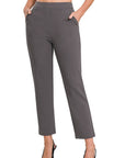 Zenana Stretch Pull on Crepe Pant - Online Only