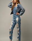 HEAVY DISTRESSED STRAIGHT FIT OVERALL