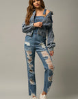 HEAVY DISTRESSED STRAIGHT FIT OVERALL