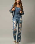 HEAVY DISTRESSED STRAIGHT FIT OVERALL