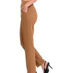 Zenana Stretch Pull On Scuba Crepe Dress Pant - Online Only
