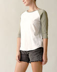 Fabina Cotton Vintage Raglan T-shirt