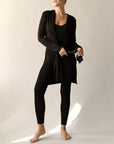 Fabina Bamboo Slim Cardigan With A Hoodie