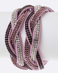 Rhinestone Double Wrap Stone Bracelet