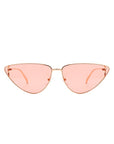 Retro Tinted Flat Lens Fashion Cat Eye Sunglasses