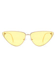 Retro Tinted Flat Lens Fashion Cat Eye Sunglasses