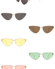 Retro Tinted Flat Lens Fashion Cat Eye Sunglasses