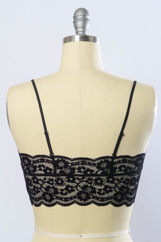 Leto Accessories Wide Lace Bandeau