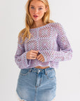 Le Lis Long Sleeve Crochet Top - Online Only