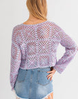 Le Lis Long Sleeve Crochet Top - Online Only