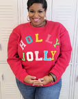 Holly Jolly Chenille Sweatshirt