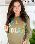 Holly Jolly Chenille Sweatshirt