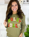 Holly Jolly Chenille Sweatshirt