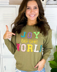 Joy to the World Chenille Sweatshirt