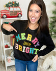 Merry and Bright Chenille Sweatshirt