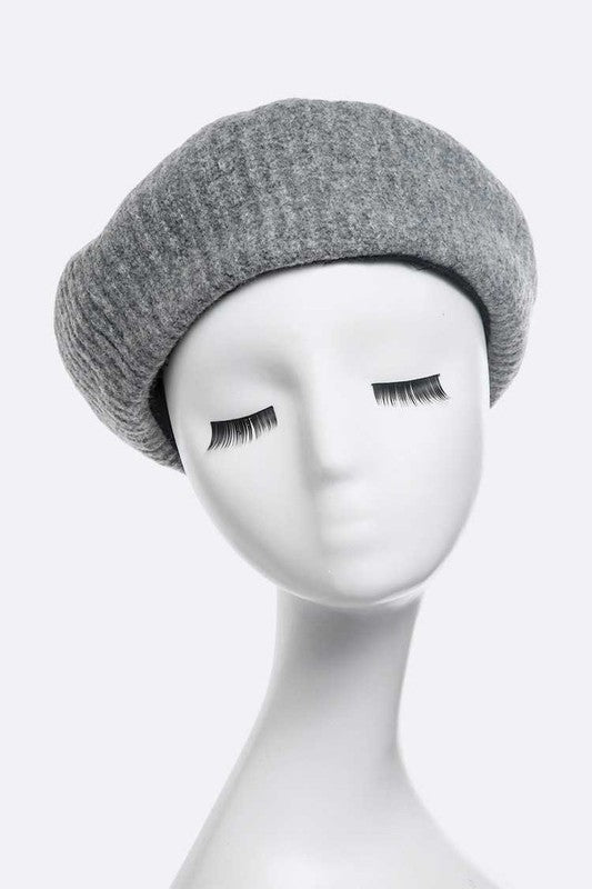 Soft Wool Blend Structure Beret