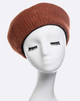 Brushed Wool Structure Beret