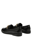 Vouse Low Block Loafers Adorned With Golden Chain