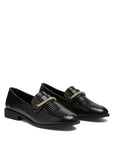 Vouse Low Block Loafers Adorned With Golden Chain