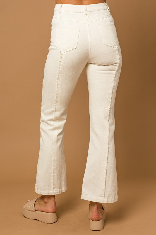 Gilli Frayed Hem Flare Pants - Online Only