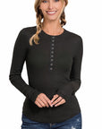 Zenana Baby Waffle Snap Button Sweater - My Pampered Life Seattle