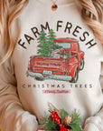 Farm Fresh Christmas Trees Graphic Sweatshirt