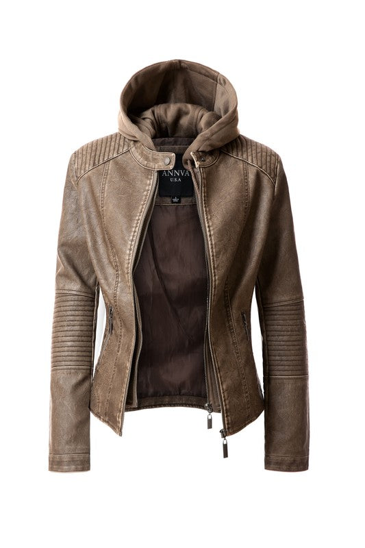 Women&#39;s Faux Leather Jacket