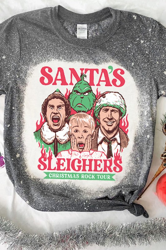 Santas Sleighers Plus Size Graphic Tee - Online Only