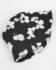 Flower Printed Faux Fur Bucket Hat