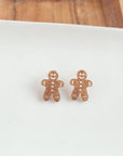 Gingerbread Man Stud Earrings