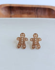 Gingerbread Man Stud Earrings