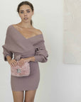 Hope Horizon Purple Wrap Knit dress