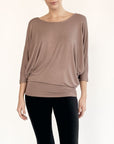 Fabina Bamboo Side Rouch Dolman Top