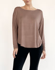 Fabina Bamboo Dolman Long Sleeve Top