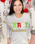 Merry Christmas Ideal Chenille Sweatshirt