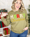 Merry Christmas Ideal Chenille Sweatshirt