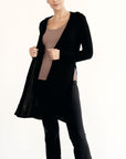 Fabina Bamboo Waffle Slim Cardigan With Hoodie