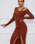 Sexy Fashion Dress in Dusty Orange by Claude