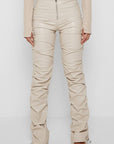 Sexy PU Leather Pants in Cream by Claude