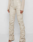 Sexy PU Leather Pants in Cream by Claude