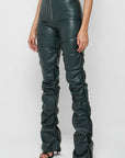 Sexy PU Leather Pants in Olive by Claude